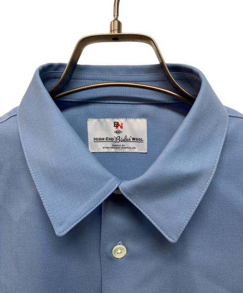 mb（エムビー）mb (エムビー) ハイエンド尾州ウールシャツ ブルー サイズ:S 未使用品の古着・服飾アイテム