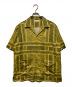 RADIALLラディアル）の古着「MONTE CARLO-OPEN COLLARED SHIRT S/S」｜イエロー