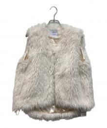 regleam（リグリーム）の古着「DRAWSTRING FUR VEST」｜ホワイト