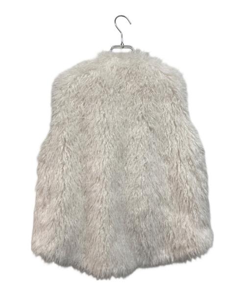regleam（リグリーム）regleam (リグリーム) DRAWSTRING FUR VEST ホワイト サイズ:Free 未使用品の古着・服飾アイテム