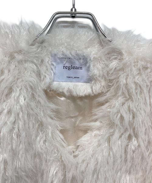 regleam（リグリーム）regleam (リグリーム) DRAWSTRING FUR VEST ホワイト サイズ:Free 未使用品の古着・服飾アイテム