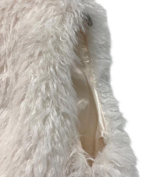 regleam（リグリーム）regleam (リグリーム) DRAWSTRING FUR VEST ホワイト サイズ:Free 未使用品の古着・服飾アイテム