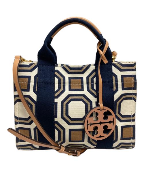 TORY BURCH（トリーバーチ）TORY BURCH (トリーバーチ) オクタゴン2WAYキャンバスバッグ ベージュの古着・服飾アイテム