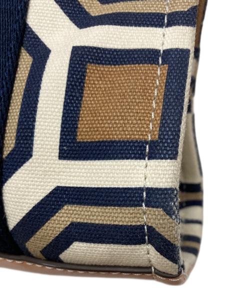 TORY BURCH（トリーバーチ）TORY BURCH (トリーバーチ) オクタゴン2WAYキャンバスバッグ ベージュの古着・服飾アイテム