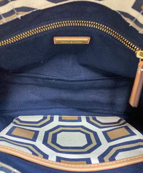 TORY BURCH（トリーバーチ）TORY BURCH (トリーバーチ) オクタゴン2WAYキャンバスバッグ ベージュの古着・服飾アイテム