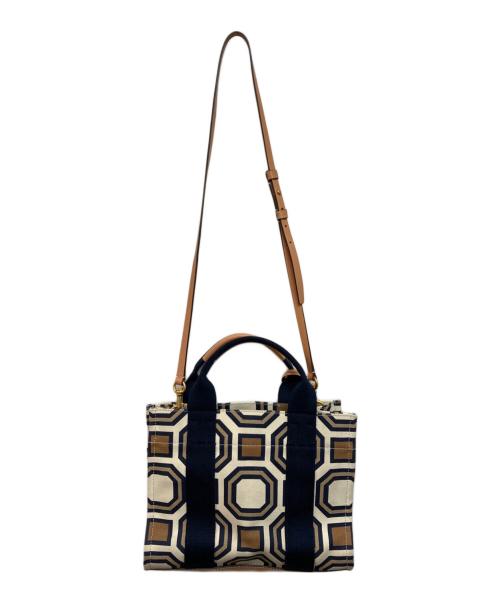 TORY BURCH（トリーバーチ）TORY BURCH (トリーバーチ) オクタゴン2WAYキャンバスバッグ ベージュの古着・服飾アイテム