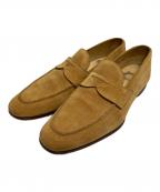 Santoniサントーニ）の古着「スウェードローファー」｜ブラウン