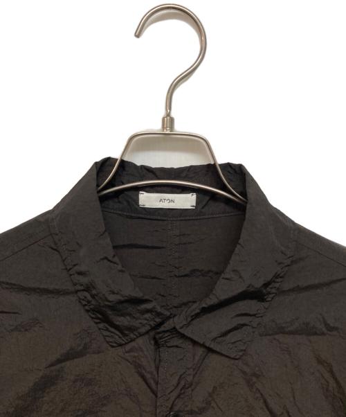 ATON（エイトン）ATON (エイトン) HAND DYED NYLON SHIRT JACKET ブラック サイズ:4 未使用品の古着・服飾アイテム