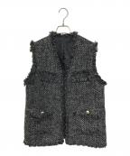 N.NATURAL BEAUTY BASICエヌ ナチュラルビューティーベーシック）の古着「ツイードジレ」｜ブラック