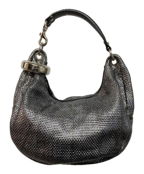 JIMMY CHOO（ジミーチュウ）JIMMY CHOO (ジミーチュウ) スカイバッグ シルバー×ブラックの古着・服飾アイテム