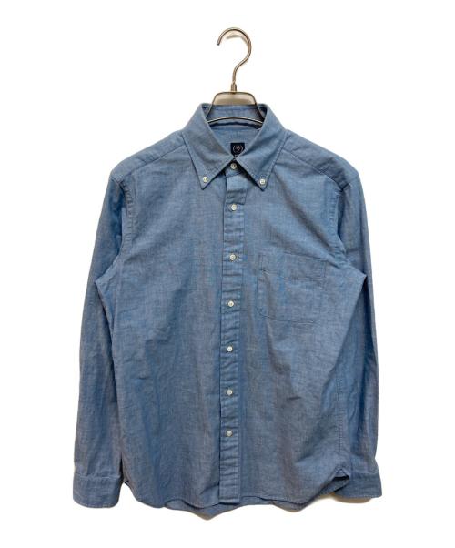 BEAMS F（ビームスエフ）BEAMS F (ビームスエフ) ライト シャンブレー ボタンダウンシャツ ブルー サイズ:Mの古着・服飾アイテム
