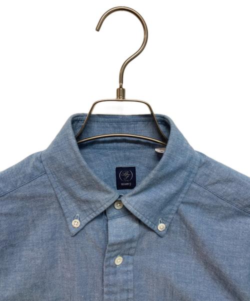 BEAMS F（ビームスエフ）BEAMS F (ビームスエフ) ライト シャンブレー ボタンダウンシャツ ブルー サイズ:Mの古着・服飾アイテム