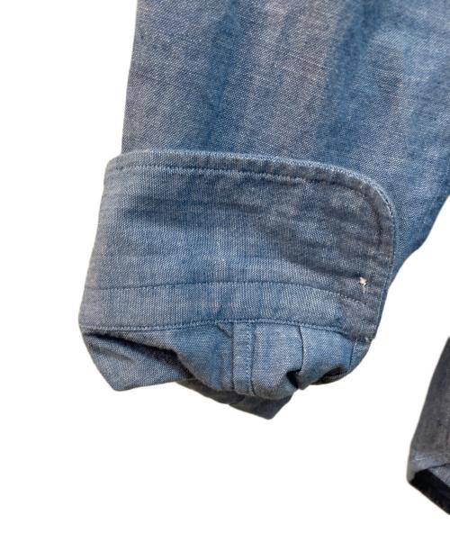 BEAMS F（ビームスエフ）BEAMS F (ビームスエフ) ライト シャンブレー ボタンダウンシャツ ブルー サイズ:Mの古着・服飾アイテム