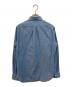 BEAMS F (ビームスエフ) ライト シャンブレー ボタンダウンシャツ ブルー サイズ:M：5000円