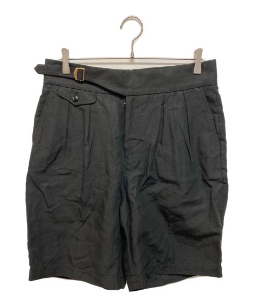 TOMORROW LAND PILGRIM（トゥモローランド ピルグリム）TOMORROW LAND PILGRIM (トゥモローランド ピルグリム) ハイカウントリネン グルカショーツ ブラック サイズ:48の古着・服飾アイテム