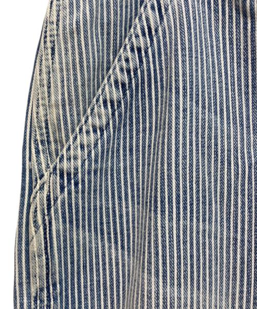 45R（フォーティファイブ・アール）45R (フォーティファイブ・アール) ヒッコリーストライプワイドデニムパンツ インディゴ サイズ:36の古着・服飾アイテム