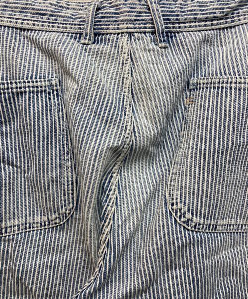 45R（フォーティファイブ・アール）45R (フォーティファイブ・アール) ヒッコリーストライプワイドデニムパンツ インディゴ サイズ:36の古着・服飾アイテム