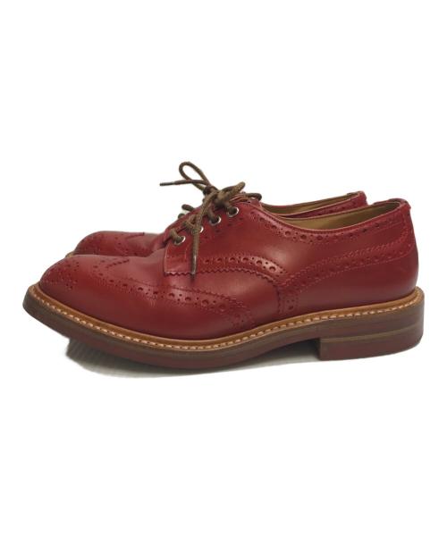 Tricker's（トリッカーズ）Tricker's (トリッカーズ) Leather Soul (レザーソール) 別注KESWICK ウィングチップシューズ レッド サイズ:６1/2の古着・服飾アイテム