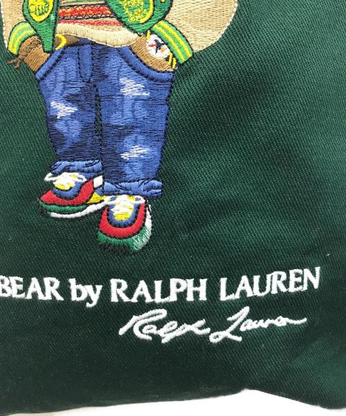 POLO RALPH LAUREN（ポロ・ラルフローレン）POLO RALPH LAUREN (ポロ・ラルフローレン) Poloベアツイルショッパートート グリーンの古着・服飾アイテム