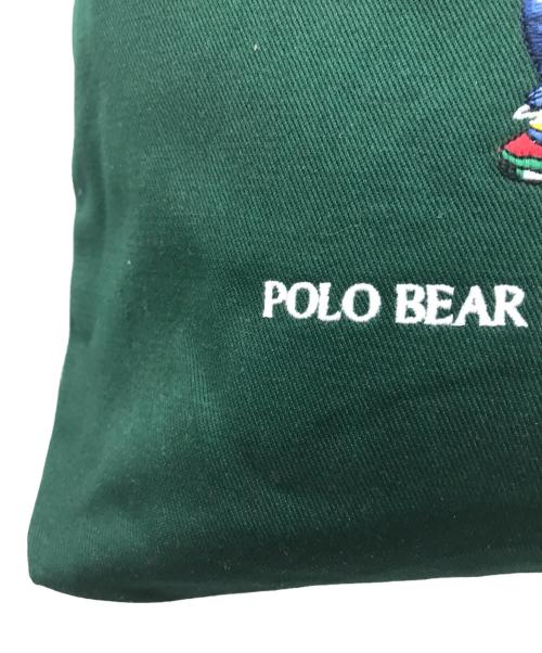 POLO RALPH LAUREN（ポロ・ラルフローレン）POLO RALPH LAUREN (ポロ・ラルフローレン) Poloベアツイルショッパートート グリーンの古着・服飾アイテム