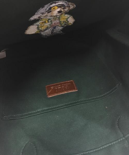 POLO RALPH LAUREN（ポロ・ラルフローレン）POLO RALPH LAUREN (ポロ・ラルフローレン) Poloベアツイルショッパートート グリーンの古着・服飾アイテム