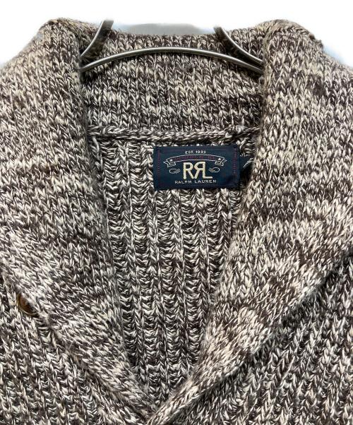 RRL（ダブルアールエル）RRL (ダブルアールエル) コットンショールカラーカーディガン ブラウン サイズ:Mの古着・服飾アイテム