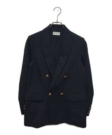 PLST　プラステ　ダブルブレストジャケット　ネイビー　S　23ss　金ボタン 中古・古着通販】PLST (プラステ) ダブルブレストジャケット ネイビー