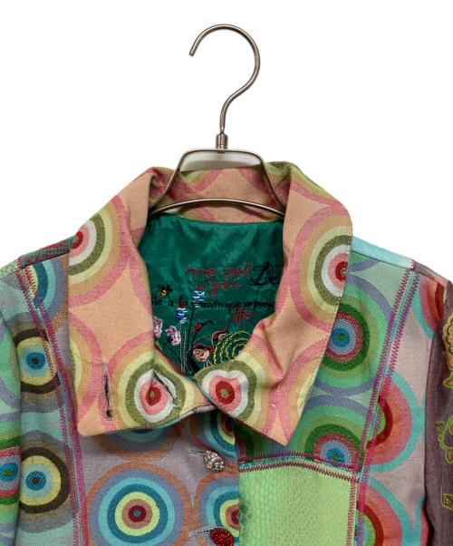 Desigual（デシグアル）Desigual (デシグアル) 刺繍コート ブルー サイズ:34の古着・服飾アイテム