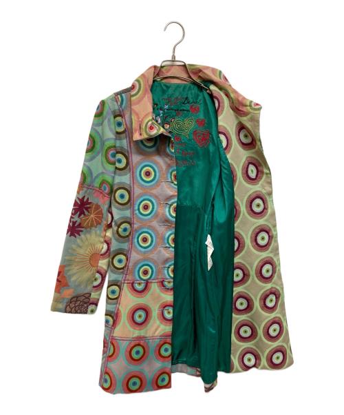 Desigual（デシグアル）Desigual (デシグアル) 刺繍コート ブルー サイズ:34の古着・服飾アイテム