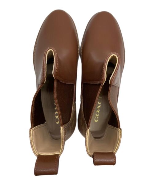 COACH（コーチ）COACH (コーチ) メレディス ブーティ・シグネチャー キャンバス ブラウン サイズ:7Cの古着・服飾アイテム