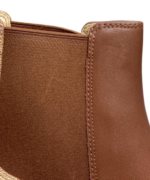COACH（コーチ）COACH (コーチ) メレディス ブーティ・シグネチャー キャンバス ブラウン サイズ:7Cの古着・服飾アイテム