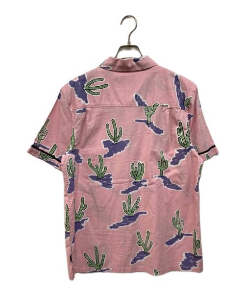 stussy（ステューシー）stussy (ステューシー) サボテン柄半袖シャツ ピンク サイズ:Mの古着・服飾アイテム
