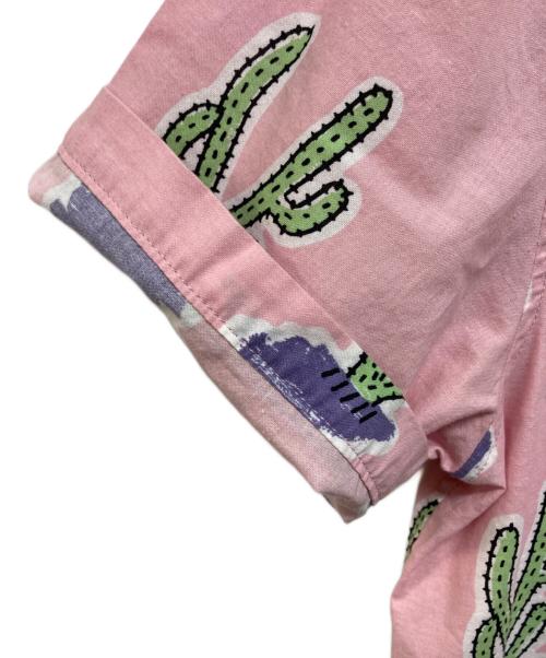 stussy（ステューシー）stussy (ステューシー) サボテン柄半袖シャツ ピンク サイズ:Mの古着・服飾アイテム