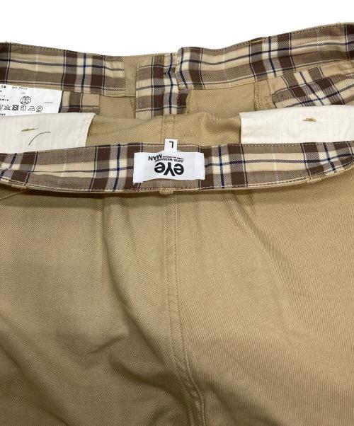 eYe COMME des GARCONS JUNYAWATANABE MAN（アイ コム デ ギャルソン ジュンヤ ワタナベ マン）eYe COMME des GARCONS JUNYAWATANABE MAN (アイ コム デ ギャルソン ジュンヤ ワタナベ マン) 裏切替ストレートパンツ ベージュ サイズ:Lの古着・服飾アイテム