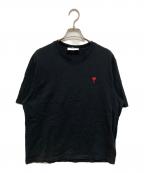 AMI Alexandre Mattiussiアミアレクサンドルマテュッシ）の古着「RED AMI DE COEUR TSHIRT」｜ブラック