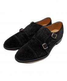 UNION IMPERIAL（ユニオンインペリアル）の古着「スウェードダブルモンクストラップシューズ」｜ブラック