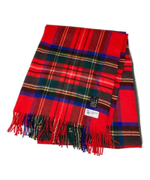 JOHNSTONS OF ELGIN（ジョンストンズオブエルガン）JOHNSTONS OF ELGIN (ジョンストンズオブエルガン) カシミア大判 タータンチェックストール レッドの古着・服飾アイテム