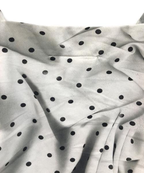 MM6 Maison Margiela（エムエムシックスメゾンマルジェラ）MM6 Maison Margiela (エムエムシックスメゾンマルジェラ) ドット柄 リボン ボディースーツ グレー サイズ:Mの古着・服飾アイテム