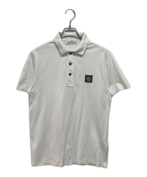 STONE ISLAND（ストーンアイランド）STONE ISLAND (ストーンアイランド) ポロシャツ ホワイト サイズ:Mの古着・服飾アイテム