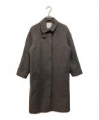 HUMAN WOMANヒューマンウーマン）の古着「ライトウールステンカラーコート」｜ブラウン