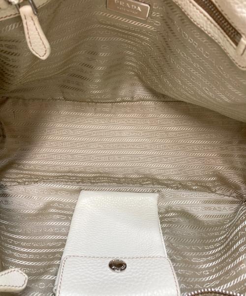 PRADA（プラダ）PRADA (プラダ) レザートートバッグ ホワイトの古着・服飾アイテム