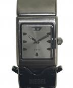 DIESELディーゼル）の古着「Closer in gunmetal stainless steel watch」｜グレー