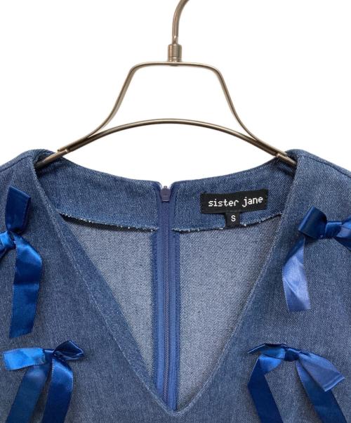 Sister Jane（シスタージェーン）Sister Jane (シスタージェーン) Lyrical Bow Mini Dress インディゴ サイズ:Sの古着・服飾アイテム