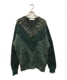 TOGA VIRILIS（トーガ ビリリース）の古着「MOHAIR JACQUARD KNIT」｜グリーン