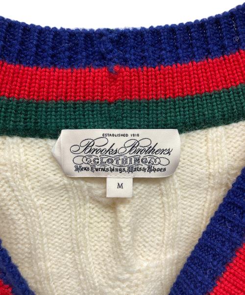 BROOKS BROTHERS（ブルックスブラザーズ）BROOKS BROTHERS (ブルックスブラザーズ) テニスカーディガン ベージュ サイズ:SIZE Mの古着・服飾アイテム