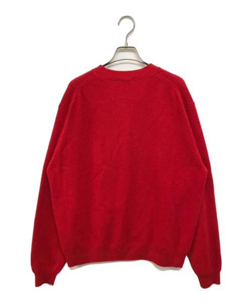 DANTON（ダントン）DANTON (ダントン) LAMBS WOOL V NECK CARDIGAN レッド サイズ:42 未使用品の古着・服飾アイテム