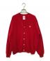 DANTON（ダントン）の古着「LAMBS WOOL V NECK CARDIGAN」｜レッド