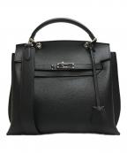 JISTORYジストリー）の古着「SQUARE BELT HANDLE BAG」｜ブラック