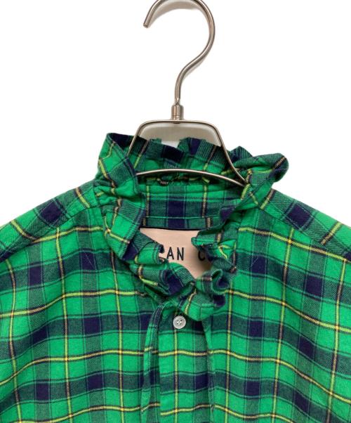 PLAN C（プランシー）PLAN C (プランシー) ゆったりロングスリーブチェックシャツ グリーン サイズ:Sの古着・服飾アイテム