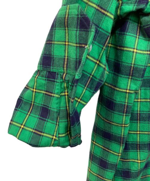 PLAN C（プランシー）PLAN C (プランシー) ゆったりロングスリーブチェックシャツ グリーン サイズ:Sの古着・服飾アイテム